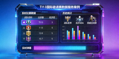 TI13国际邀请赛数据服务案例 - 比赛数据大屏